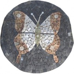 Tapete de Piedra Mariposa Circular
