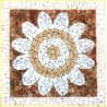 Tapete de Piedra Flor blanca